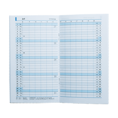 Leporello-Planer, geheftet, pro Monat 2 Seiten Leporello-Planer, geheftet, pro Monat 2 Seiten