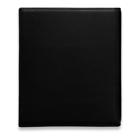 Ringbuch aus Rindleder, schwarz