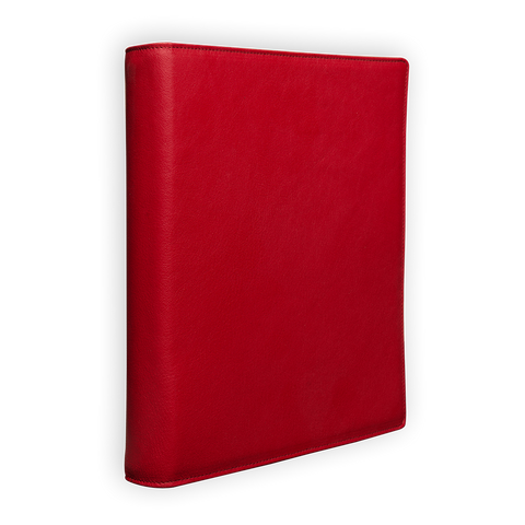 Kirschrot Simply Red Ringbuch Rindleder