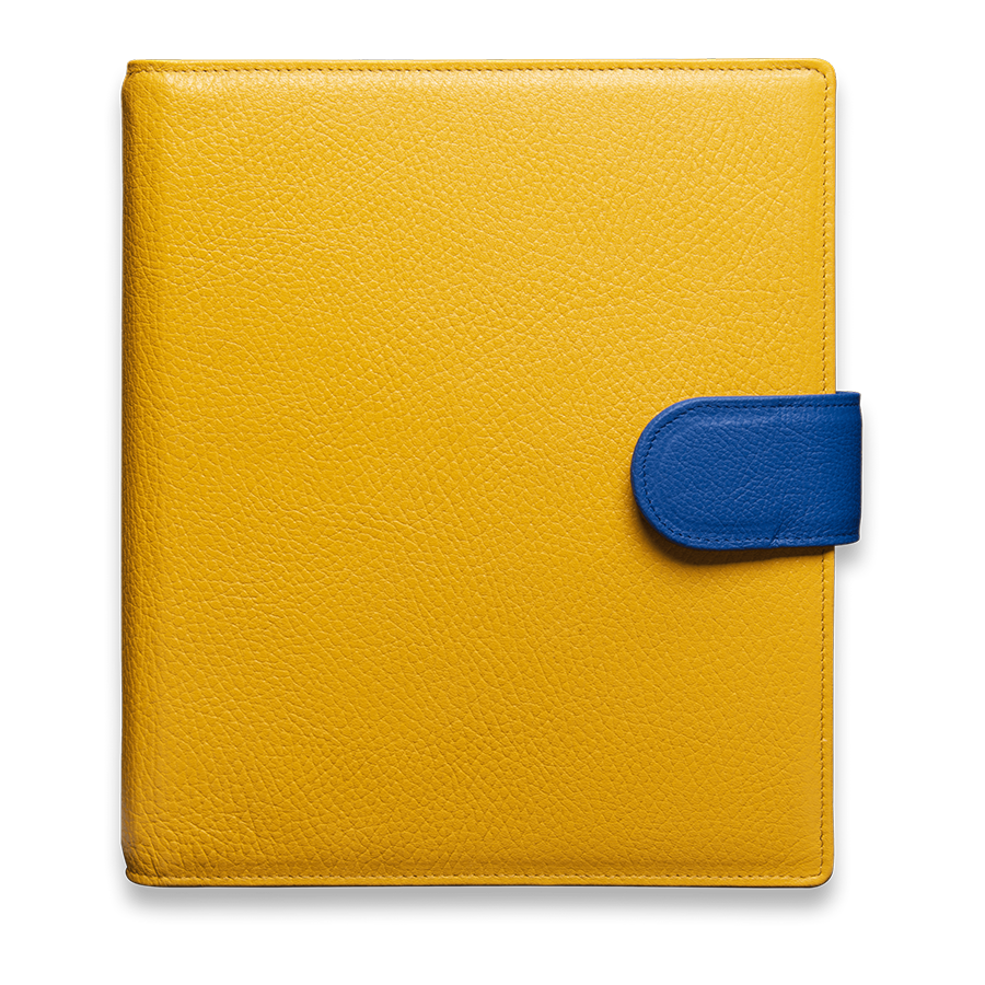 Das Bunte Ringbuch in Gelb mit blauer Lasche 2 Das Bunte Ringbuch in Gelb mit blauer Lasche 2