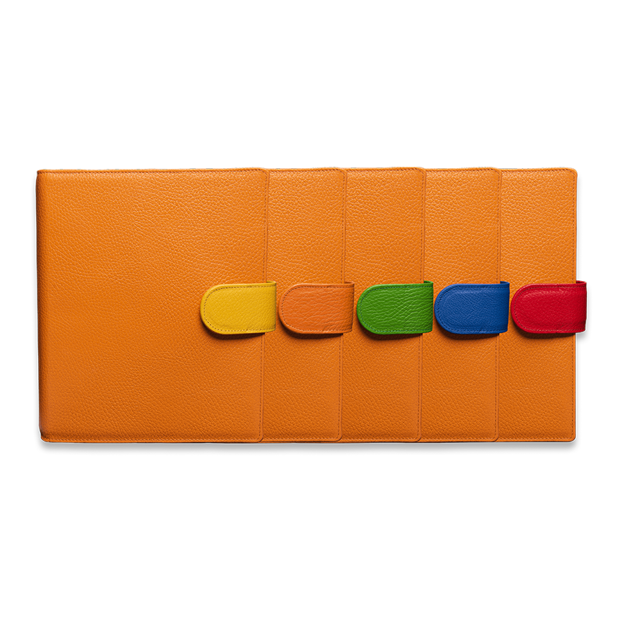 Das Bunte Ringbuch in Orange mit austauschbaren Laschen Das Bunte Ringbuch in Orange mit austauschbaren Laschen