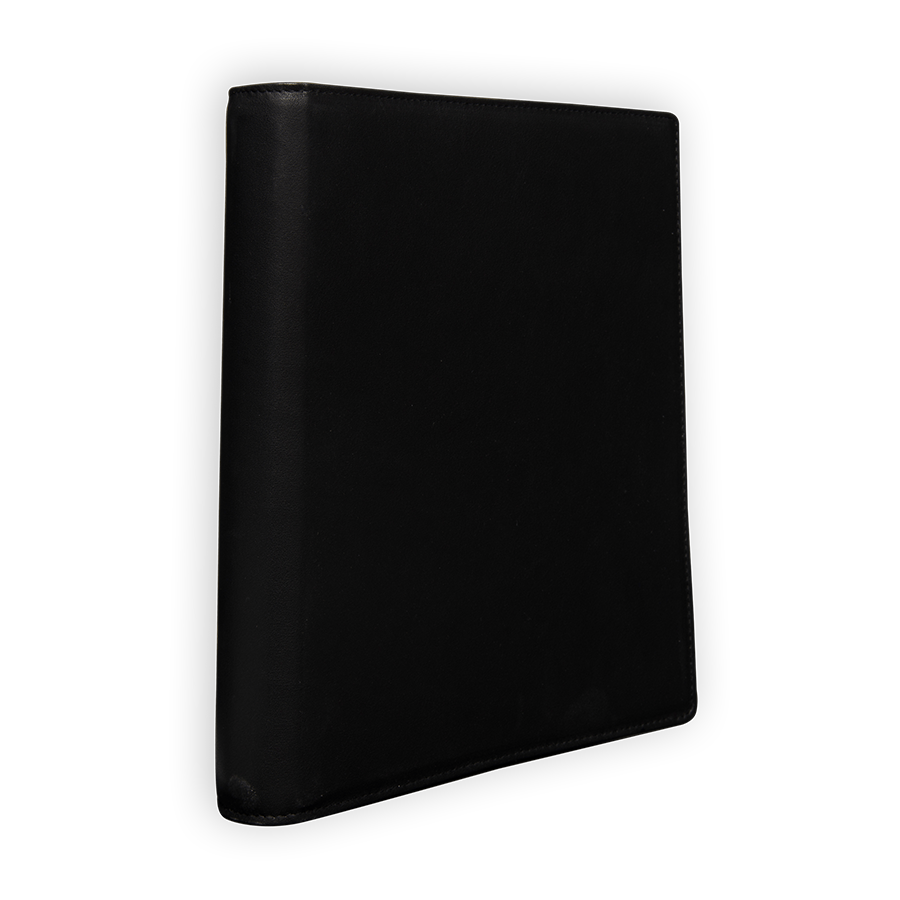 Ringbuch Rindnappa-Leder schwarz Ringbuch Rindnappa-Leder schwarz