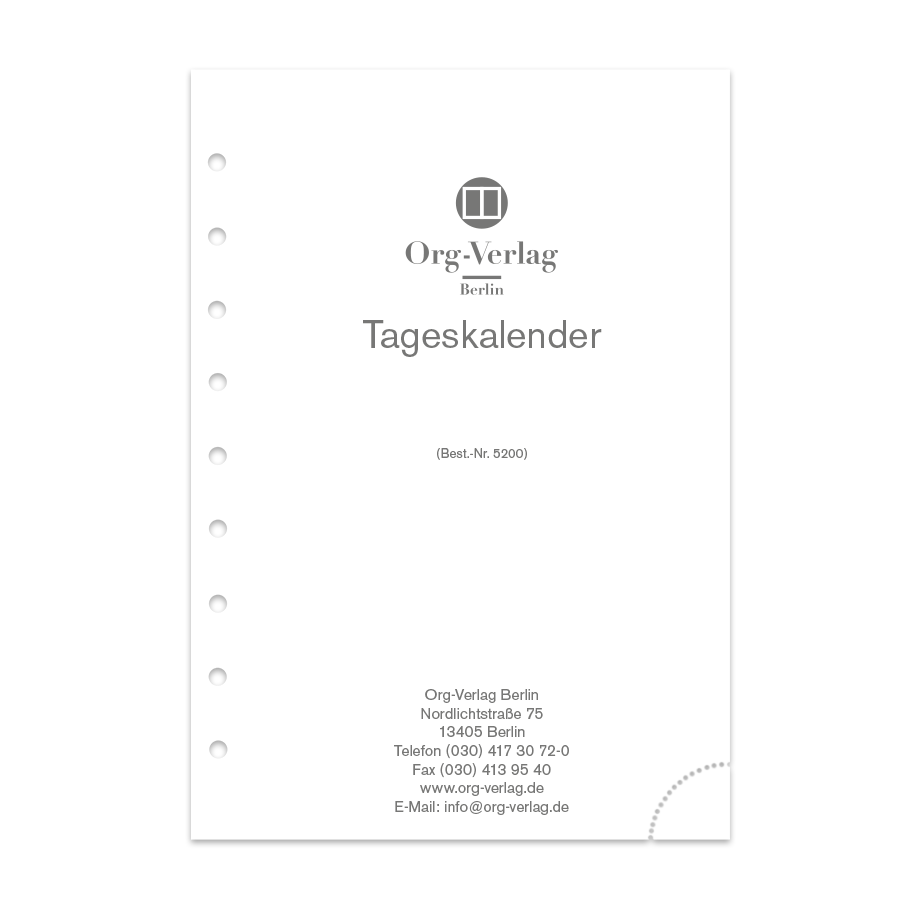 Tageskalender pro Tag 1 Seite Junior DIN A5 Tageskalender pro Tag 1 Seite Junior DIN A5