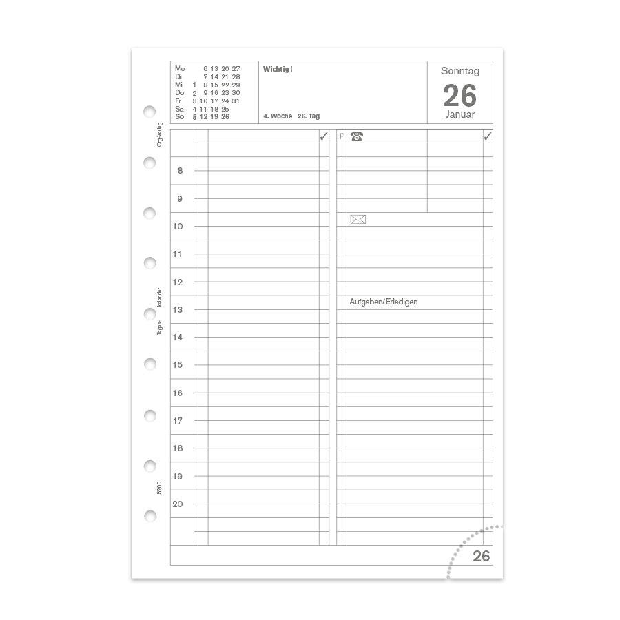 Tageskalender pro Tag 1 Seite Inhalt Tageskalender pro Tag 1 Seite Inhalt