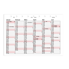 Jahreskalender, 2 Seiten pro Jahr Jahreskalender, 2 Seiten pro Jahr