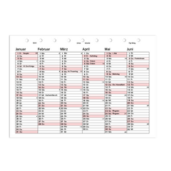 Jahreskalender, 2 Seiten pro Jahr Jahreskalender, 2 Seiten pro Jahr