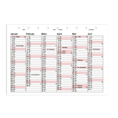 Jahreskalender, 2 Seiten pro Jahr Jahreskalender, 2 Seiten pro Jahr