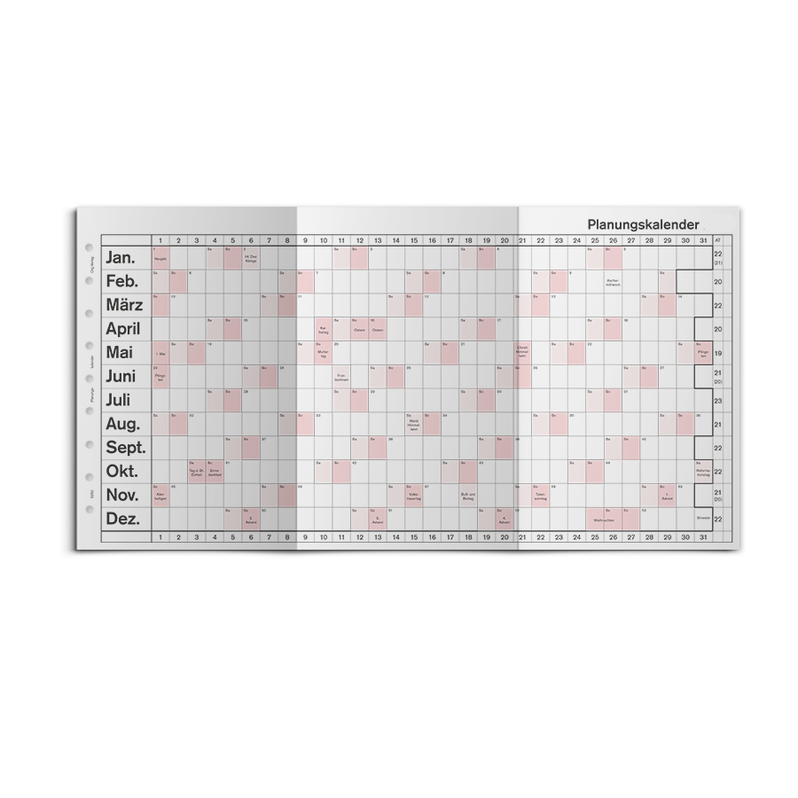 verschiedene Größen Planungskalender gefalzt zweifarbig Art.-Nr.250 verschiedene Größen Planungskalender gefalzt zweifarbig Art.-Nr.250