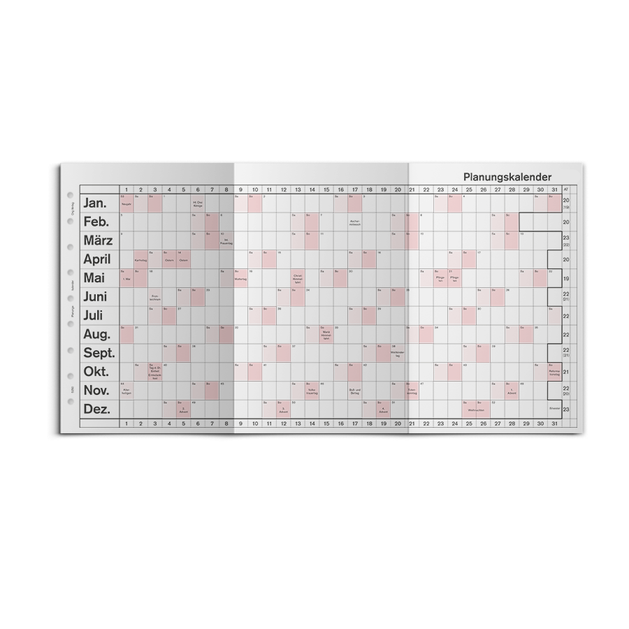 verschiedene Größen Planungskalender gefalzt (zweifarbig) Art.-Nr.250 verschiedene Größen Planungskalender gefalzt (zweifarbig) Art.-Nr.250