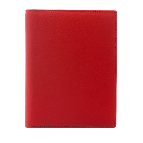 Veganes Ringbuch in Rot (innen leichte Verarbeitungsrückstände)
