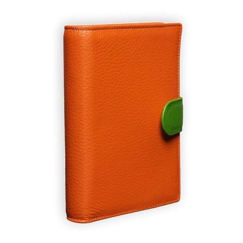 Das Bunte Ringbuch Orange mit grüner Lasche   Das Bunte Ringbuch Orange mit grüner Lasche