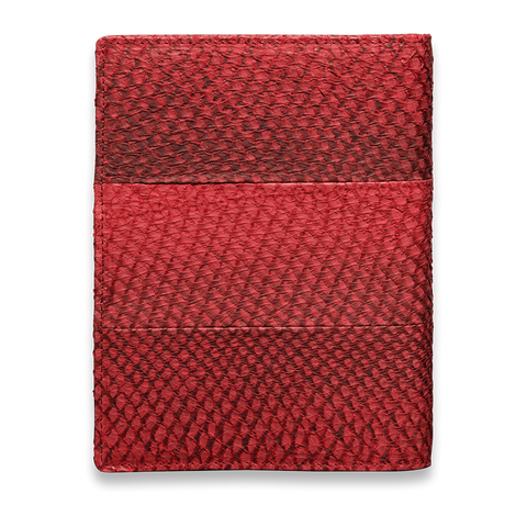Edles Ringbuch aus Lachsleder in rot Junior
