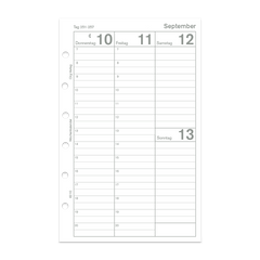 Wochenkalender mit Stundenleiste pro Woche 2 Seiten Junior DIN A5 mit und ohne Perforation Wochenkalender mit Stundenleiste pro Woche 2 Seiten Junior DIN A5 mit und ohne Perforation