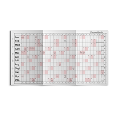 Piccolo Junior DIN A5 Planungskalender, gefalzt, zweifarbig  Piccolo Junior DIN A5 Planungskalender, gefalzt, zweifarbig