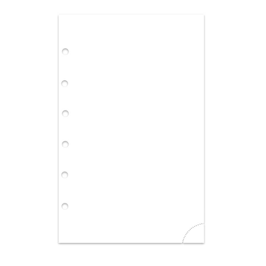 Junior Piccolo DIN A5 Notizpapier in weiß 50 Blatt mit Perforation 