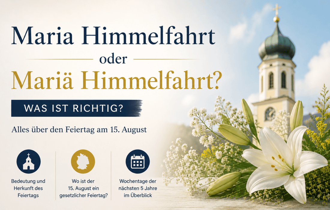 Maria Himmelfahrt oder Mariä Himmelfahrt – was ist richtig? - ORG-Verlag Berlin