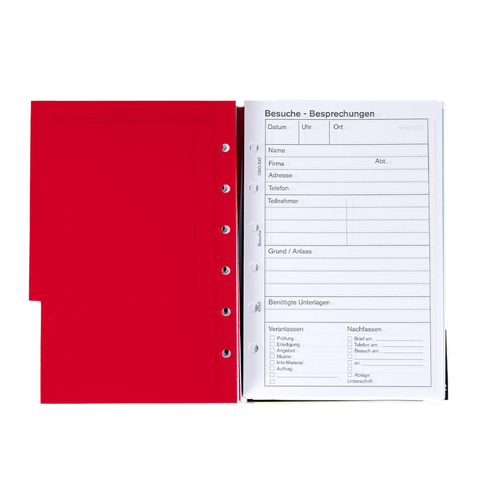Zeitplaninhalt (Grundausstattung mit Anleitung, Registern, Zubehör in Archivbox