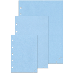 Notizpapier in blau 50 Blatt in verschiedenen Größen mit und ohne Perforation