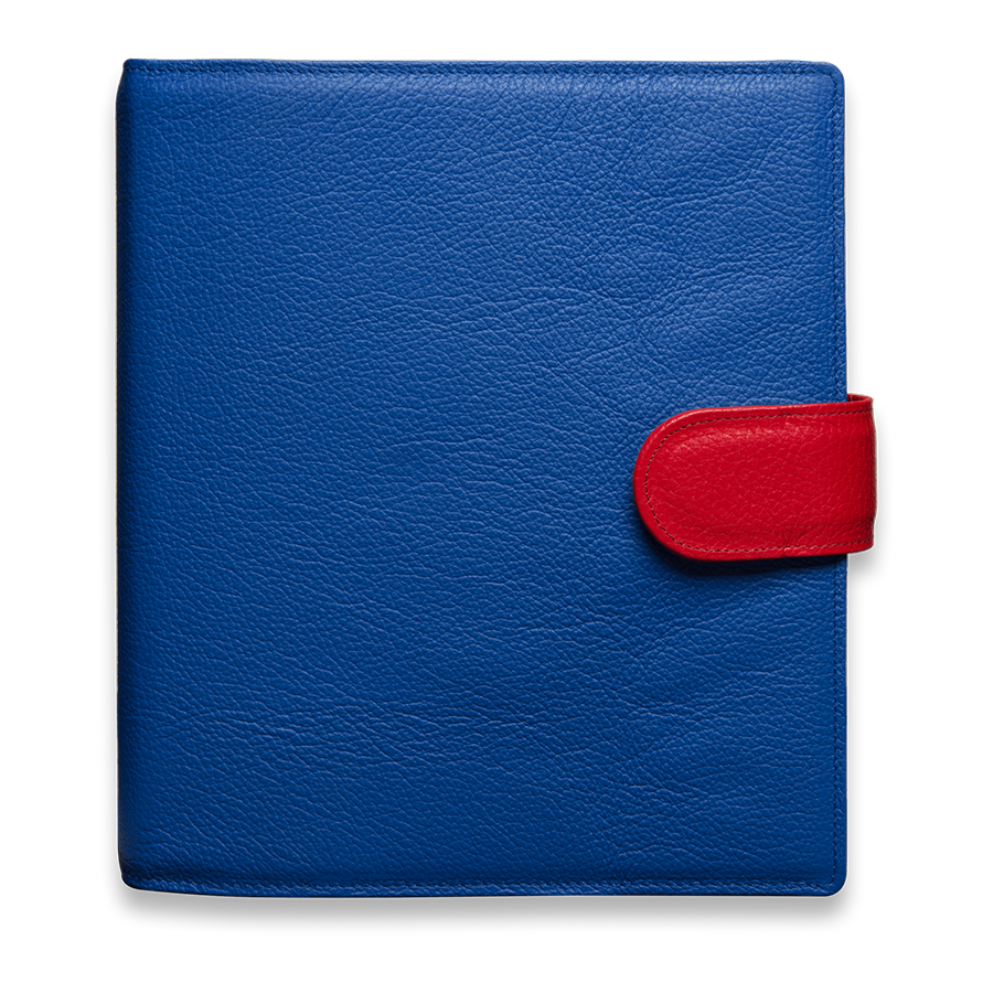 Das Bunte Ringbuch blau mit roter austauschbarer Lasche