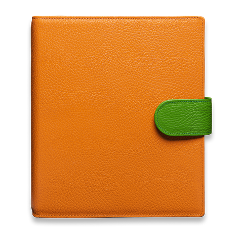 Das Bunte Ringbuch in Orange mit grüner Lasche 1
