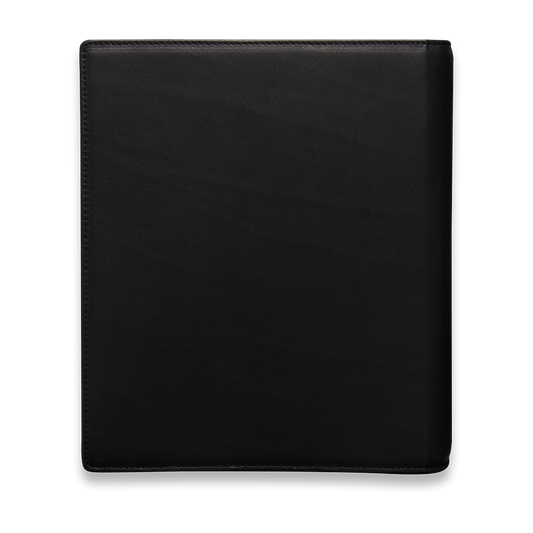Rindnappa Leder Ringbuch in schwarz