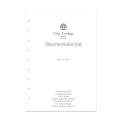  Junior Piccolo Din A5 Wochenkalender 1 Seite pro Woche 27 Blatt