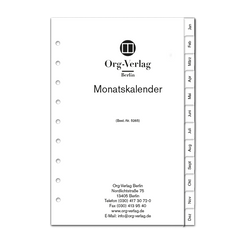 Monatskalender 2 Seiten pro Monat mit Monatsgriffleiste Piccolo Junior A5