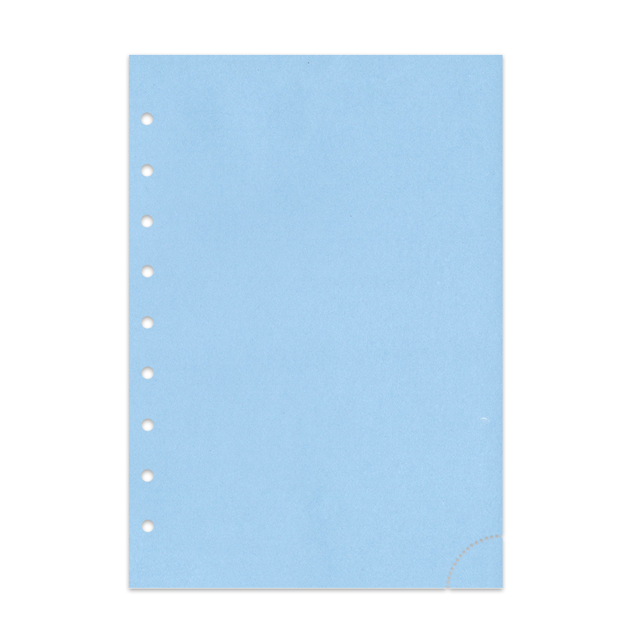 Notizpapier blau mit Perforation in verschiedenen Größen