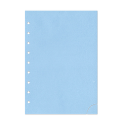 Notizpapier blau mit Perforation in verschiedenen Größen