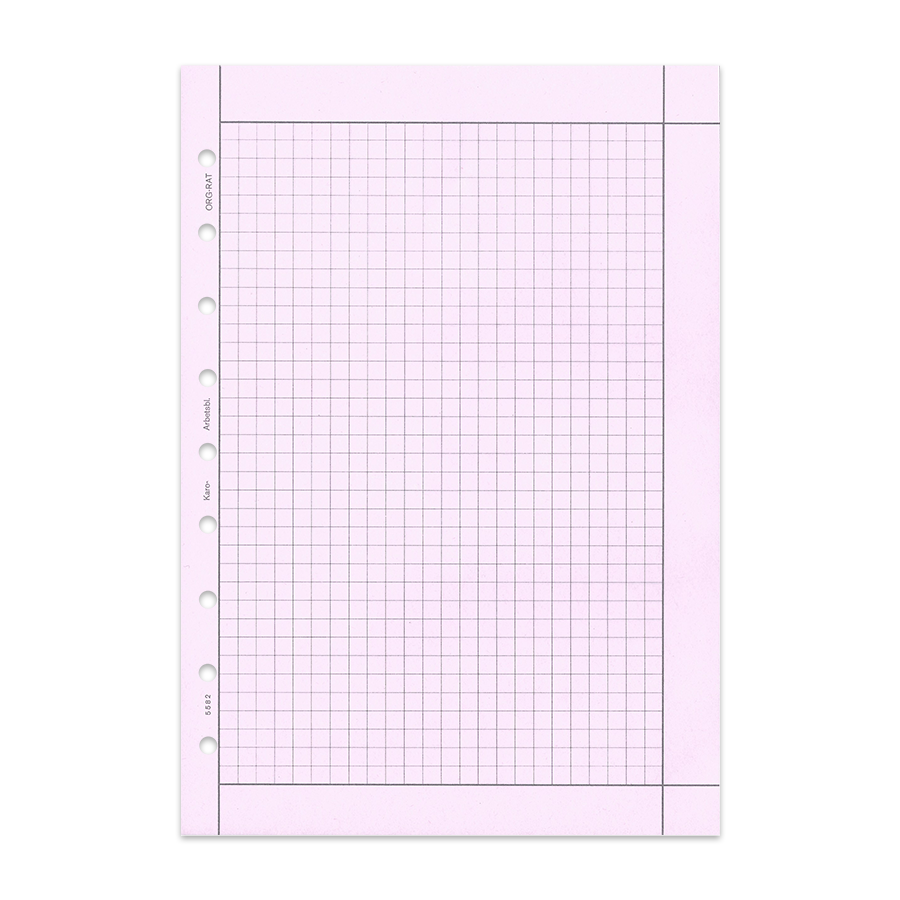 Karo-Arbeitsblatt 30 Blatt Junior DIN A5 rosa