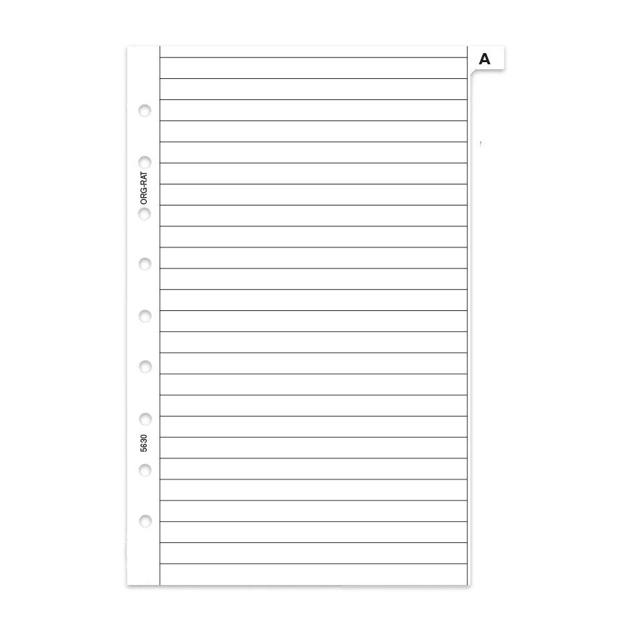 Abc Register ABC-Register aus festerem Papier, weiss - Org-Verlag – ORG-Verlag Berlin
