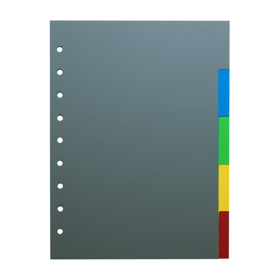 Junior DIN A5  Kunststoffregister 5-farbig