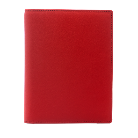 Veganes Ringbuch in Rot (innen leichte Verarbeitungsrückstände)