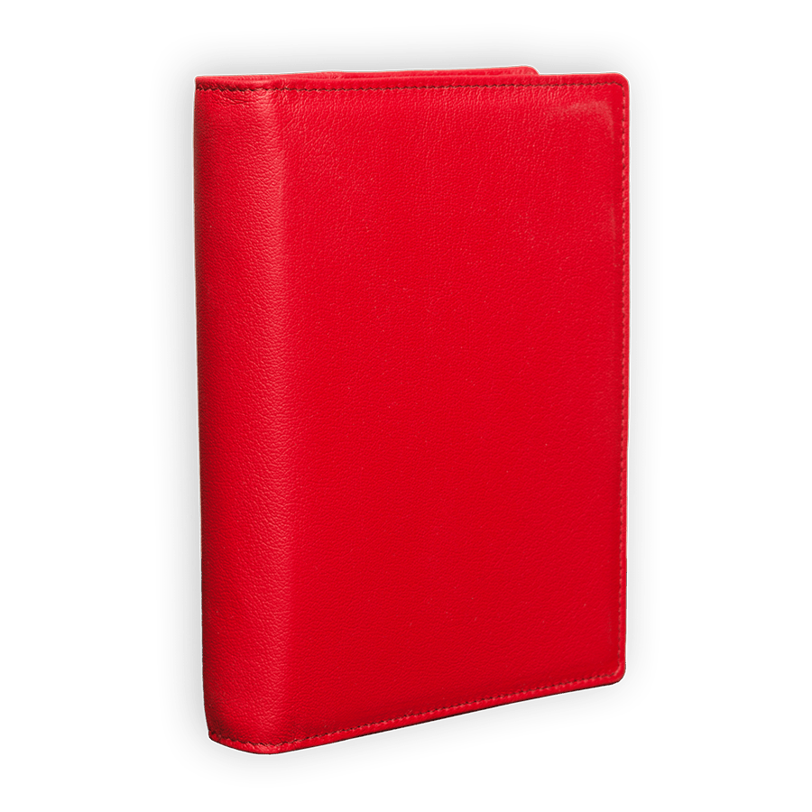 Ringbuch "Simply Red" aus rotem Rindleder - ORG - Verlag Berlin
