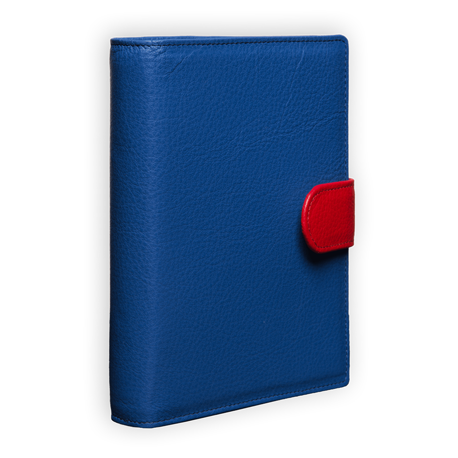 Das Bunte Ringbuch in Blau mit austauschbarer roter Lasche 