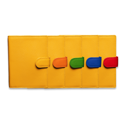 Das Bunte Ringbuch in Gelb mit bunten austauschbaren Laschen