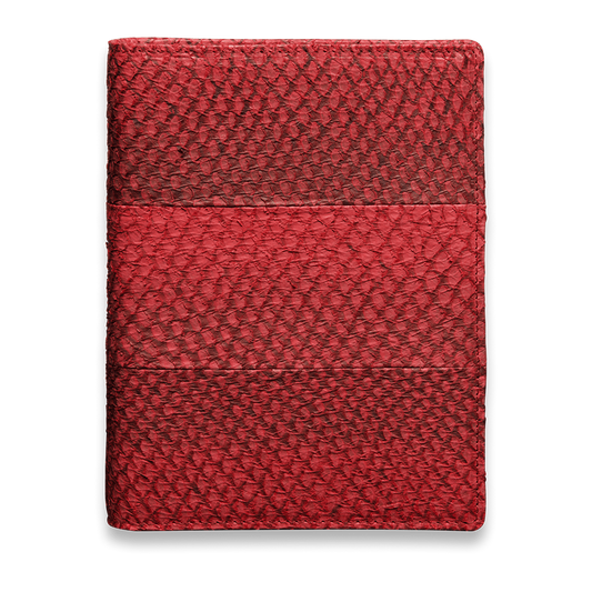 Edles Ringbuch aus Lachsleder rot Junior