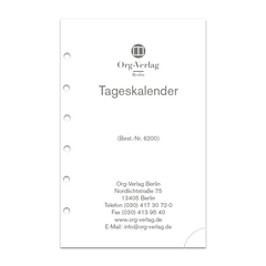 Tageskalender pro Tag 1 Seite 2020