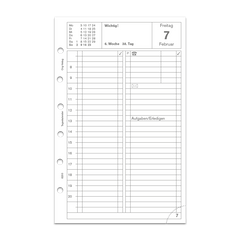 Tageskalender pro Tag 1 Seite