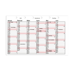 Piccolo Junior DIN A5 Jahreskalender aus Karton 2 Seiten pro Jahr Art.-Nr.240