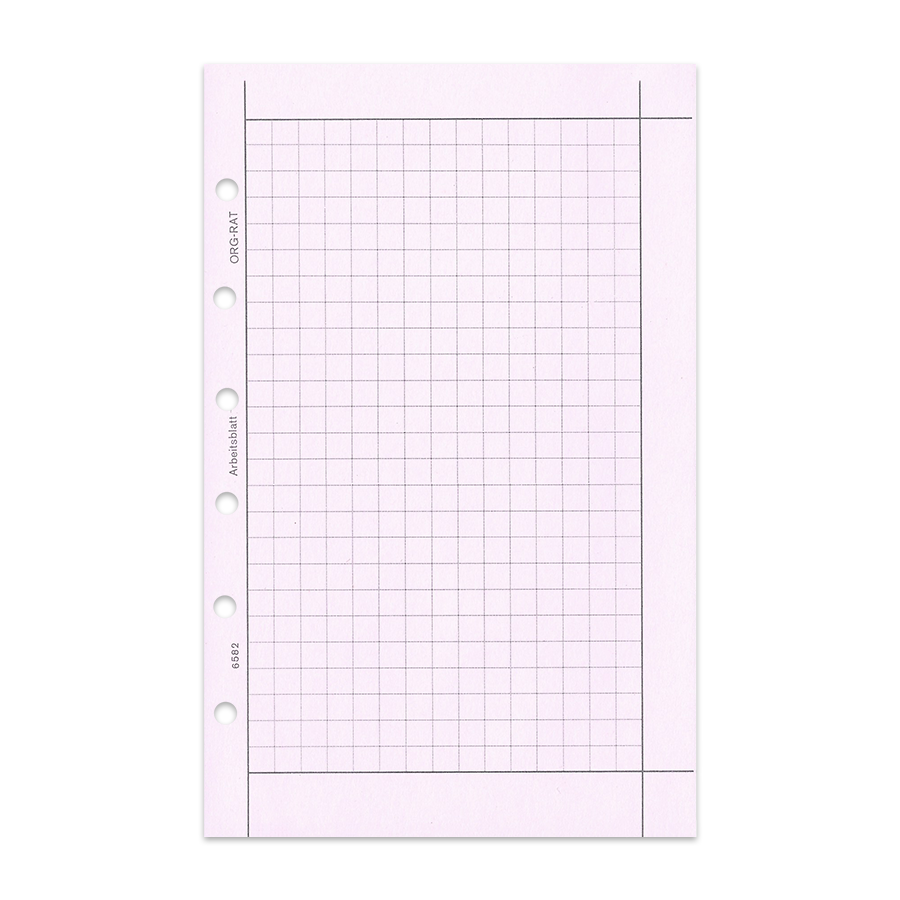 Karo-Arbeitsblatt 30 Blatt rosa Junior DIN A5