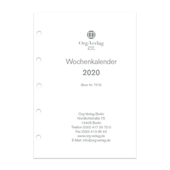 Piccolo Wochenkalender pro Woche 2 Seiten