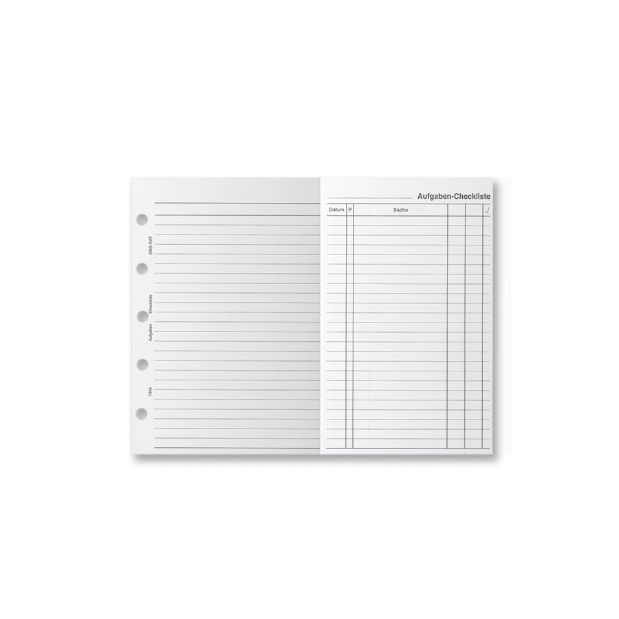 Aufgaben-Checkliste Piccolo Junior DIN A5 10 Blatt gefalzt