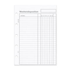 Wochendisposition Was erledige ich an welchem Tag 20 Blatt Piccolo Junior DIN A5