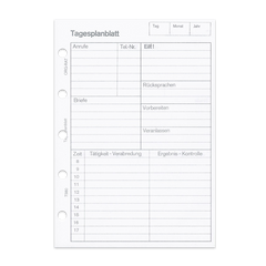 Tagesplanblatt Piccolo Junior DIN A5 30 Blatt zeitliche Zuordnung