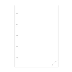 Junior Piccolo DIN A5 Notizpapier weiß mit Perforation in verschiedenen Größen